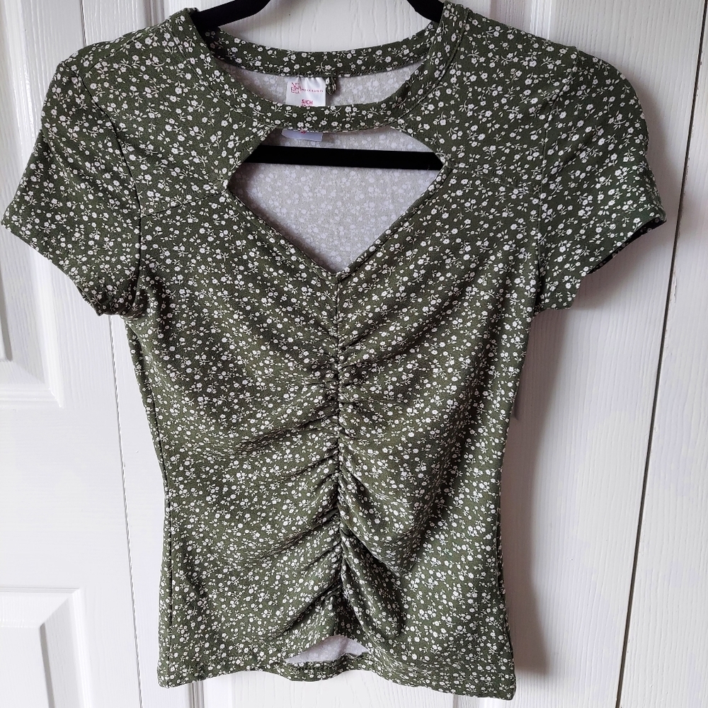 Green floral Top size-S